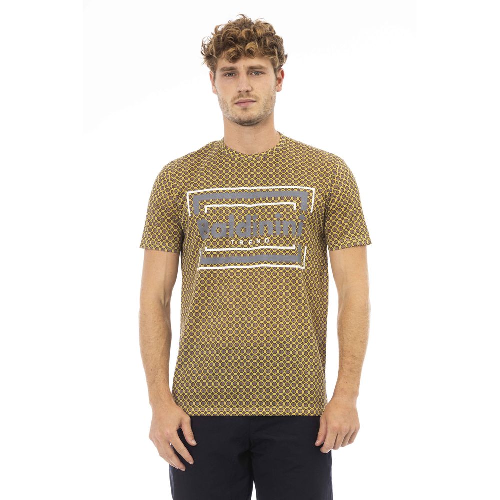 Baldinini Trend Graues Baumwolle Männer T-Shirt