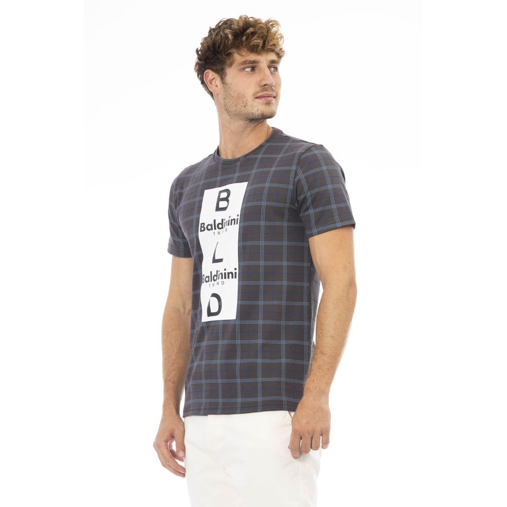 Baldinini Trend Graues Baumwolle Männer T-Shirt