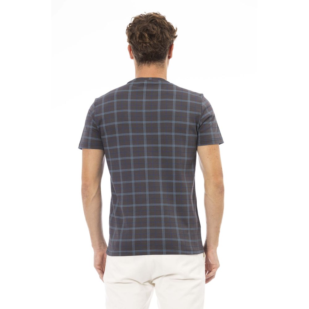Baldinini Trend Graues Baumwolle Männer T-Shirt