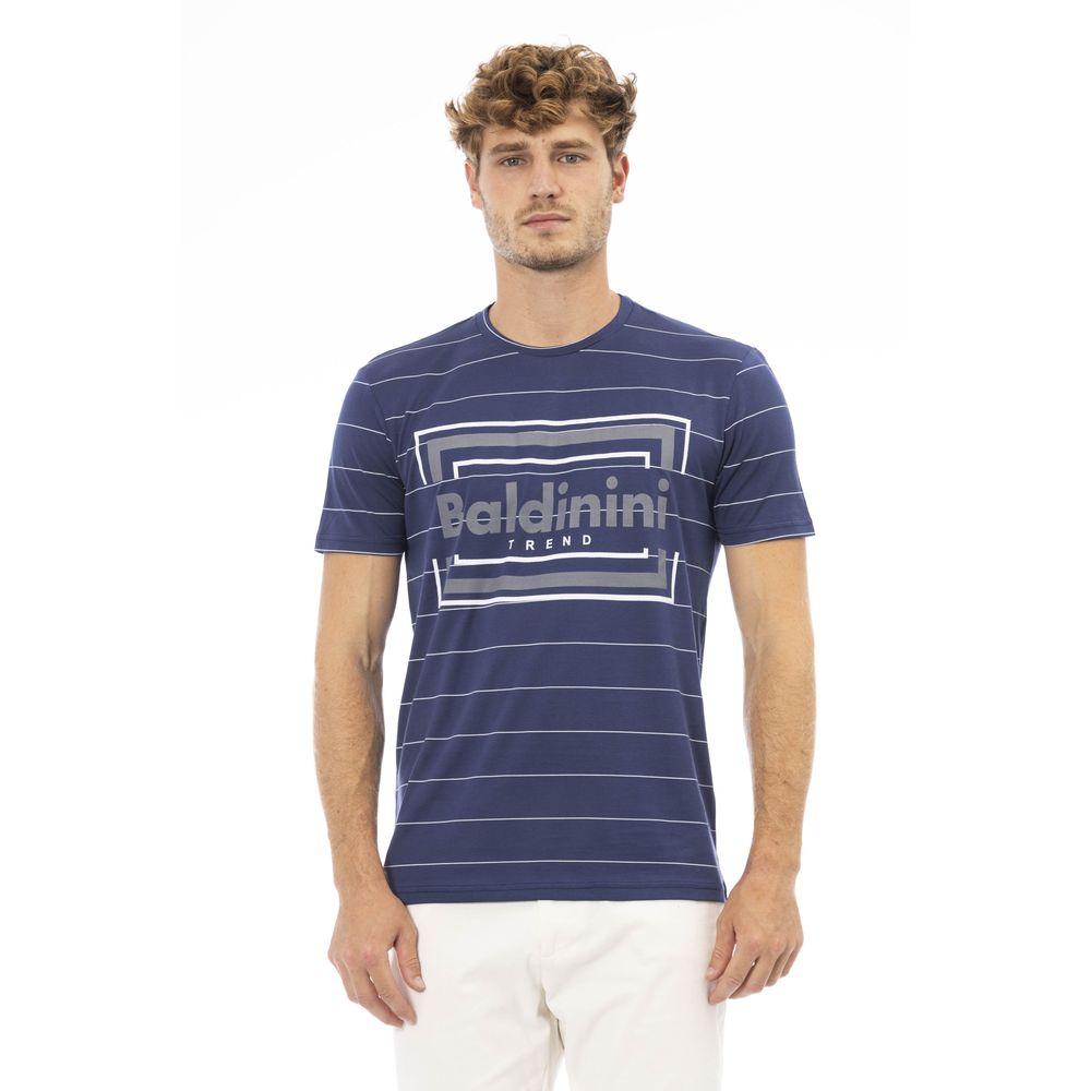 Baldinini Trend Blau Baumwolle Männer T-Shirt