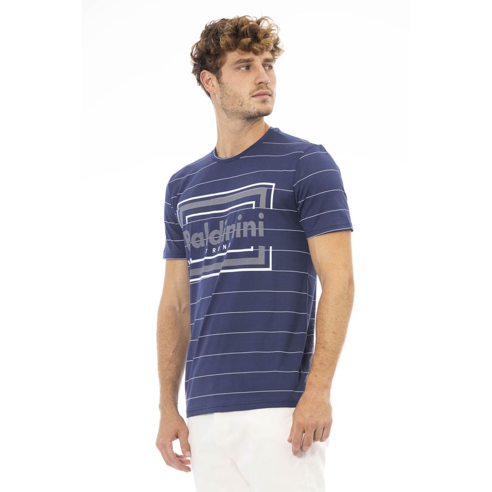 Baldinini Trend Blau Baumwolle Männer T-Shirt