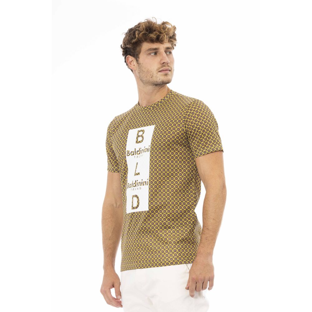 Baldinini Trend Gelbes Baumwolle Männer T-Shirt