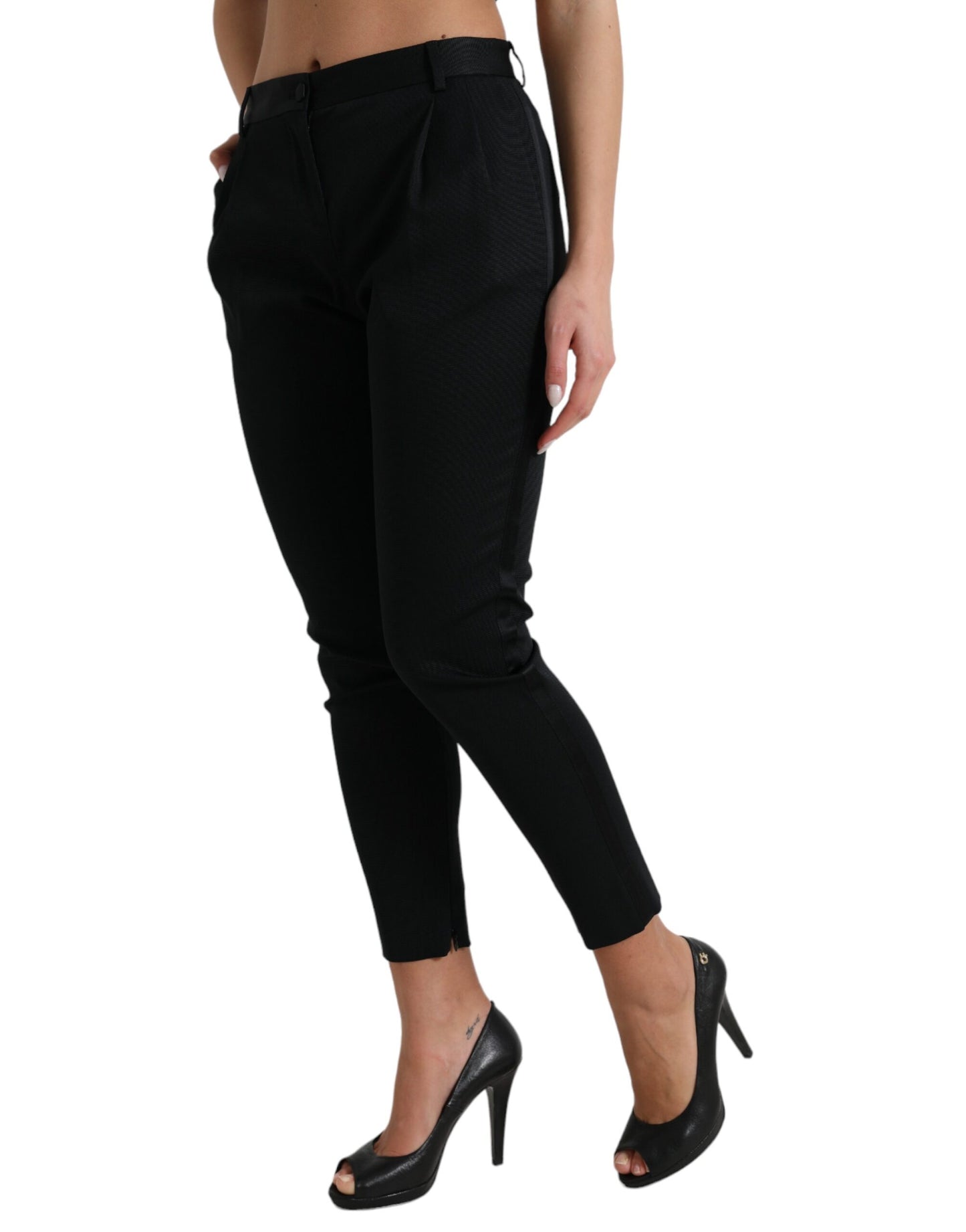 Dolce & Gabbana Chic Skinny Cropped Pants with High Waist