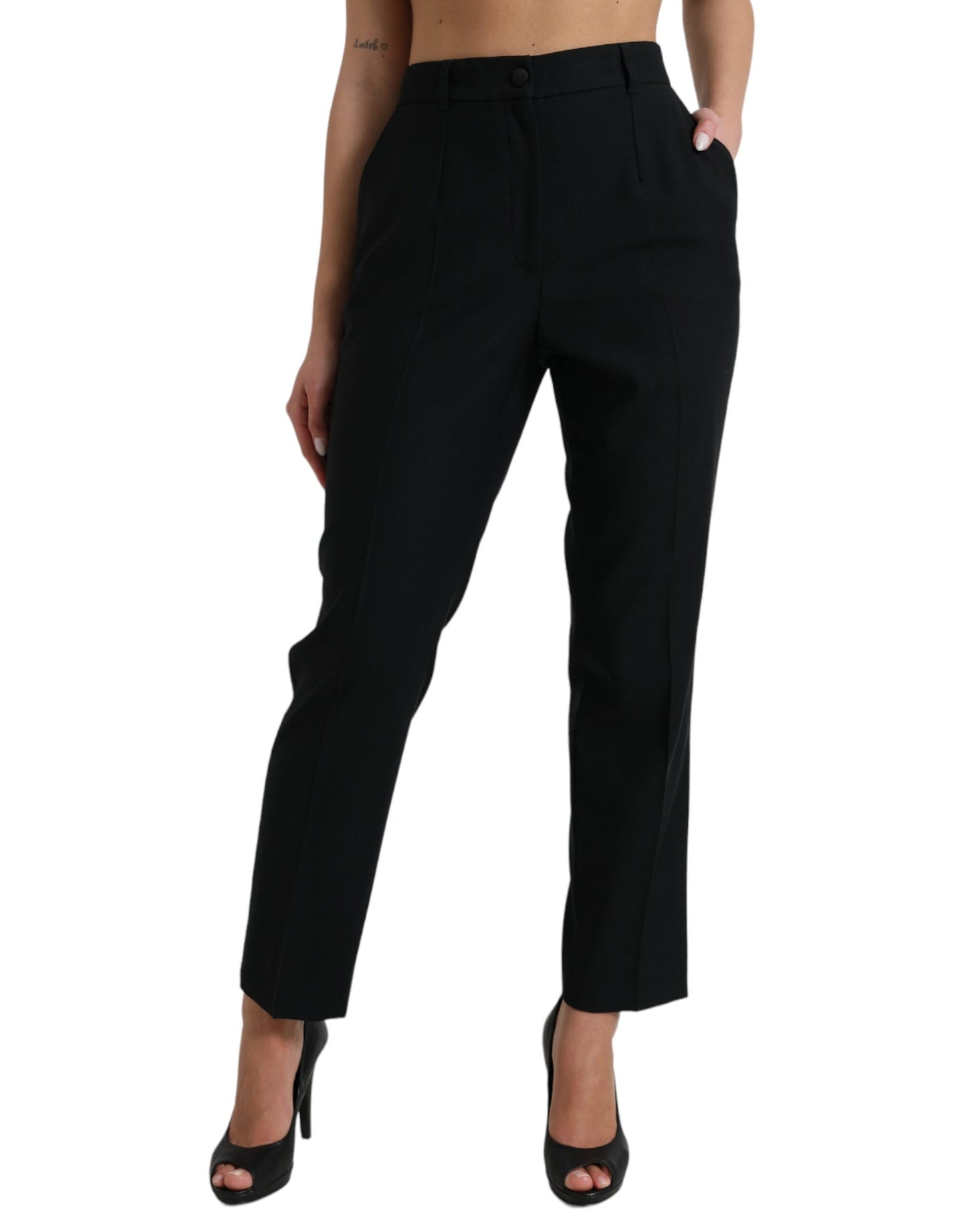 Dolce & Gabbana Elegant high-waisted wool trousers