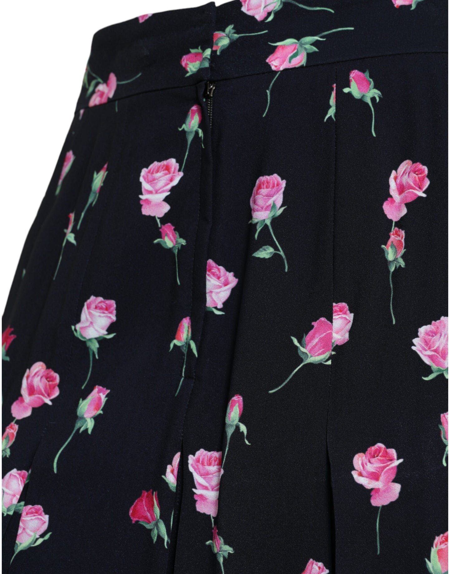 Dolce & Gabbana Elegant knee-length skirt with floral pattern in A-line