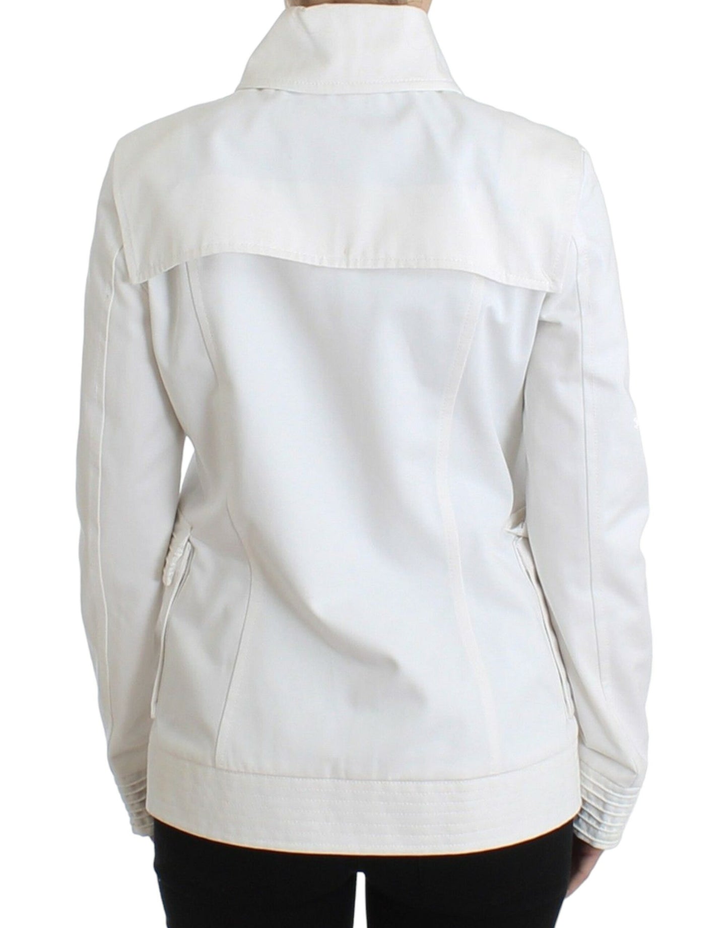 GF Ferre Weiße doppelreihige Jacke Mantel Blazer