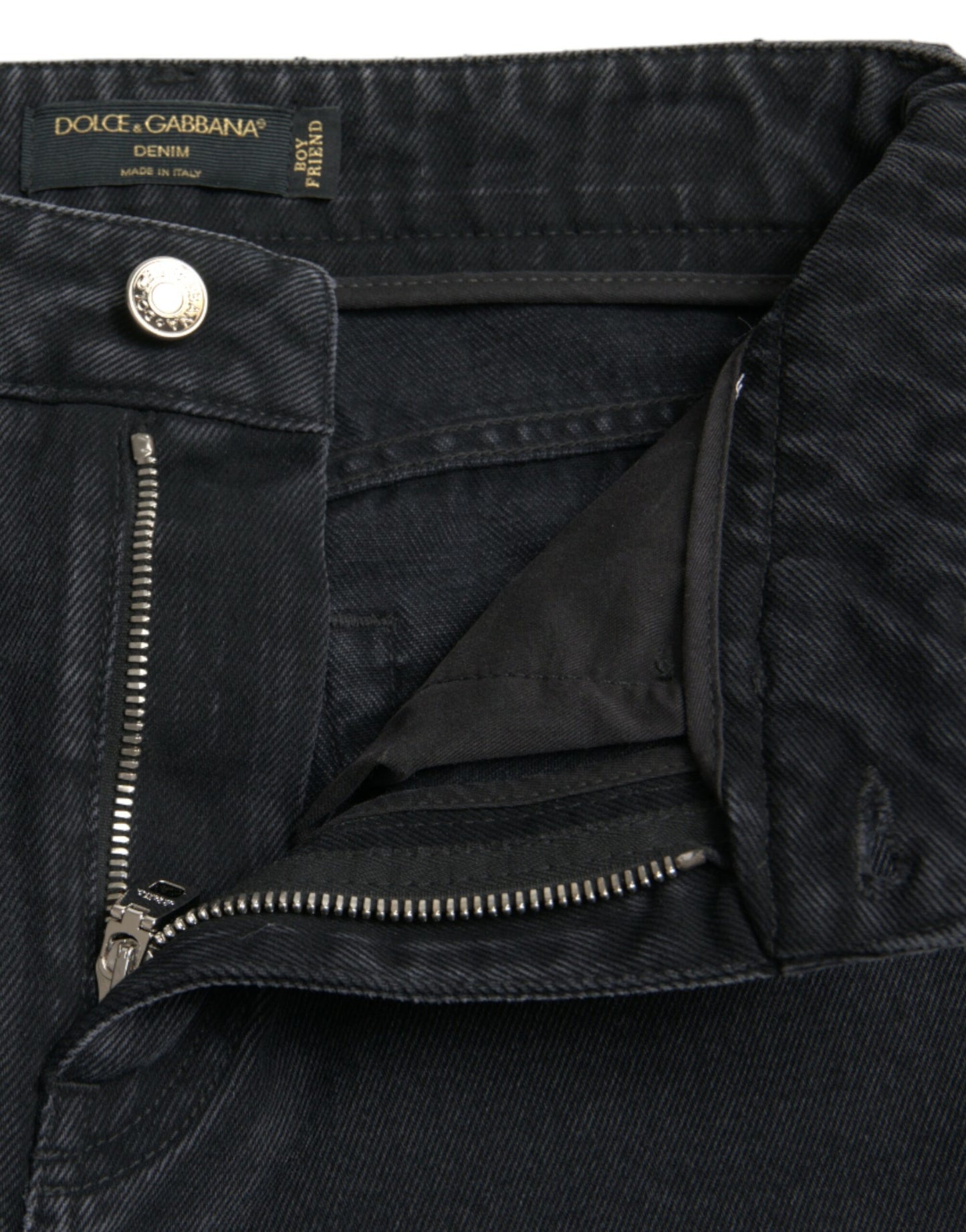 Dolce & Gabbana Elegant black high waist stretch jeans