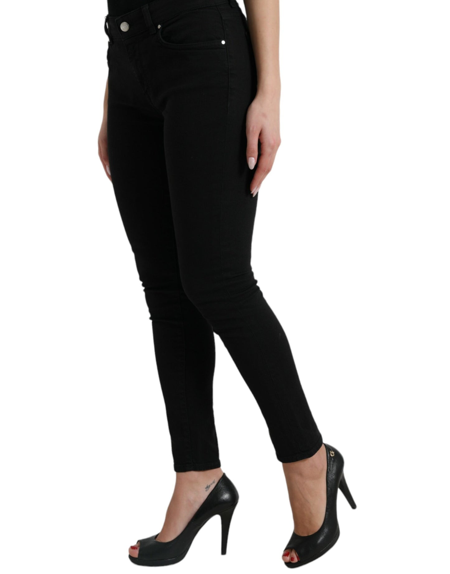 Dolce & Gabbana Chic black mid-rise stretch jeans