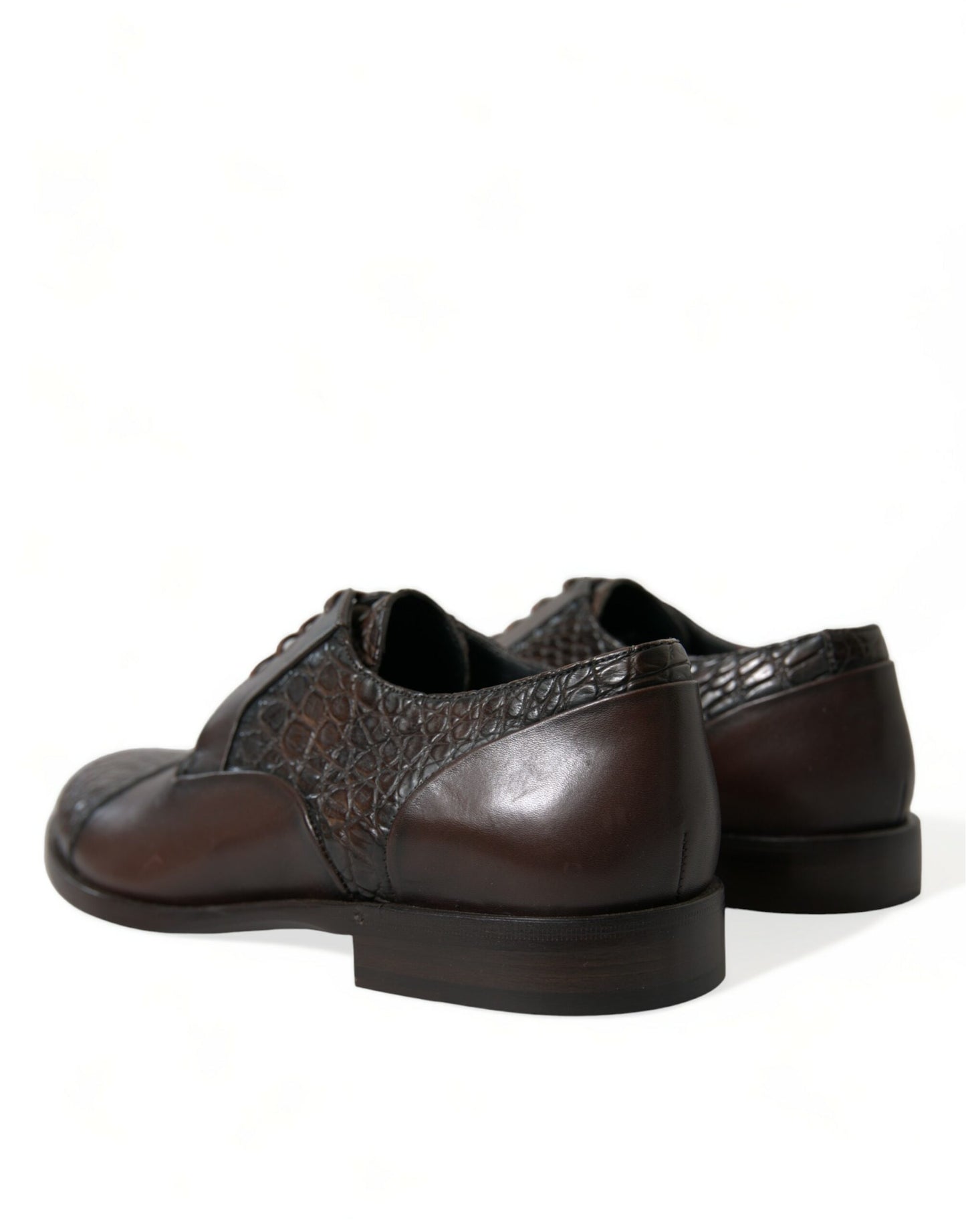Dolce & Gabbana Braune Exotische Leder Schnürschuhe Oxford Dress Schuhe