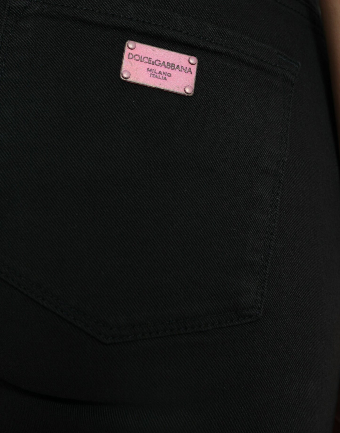 Dolce & Gabbana Elegant black mid-rise stretch jeans