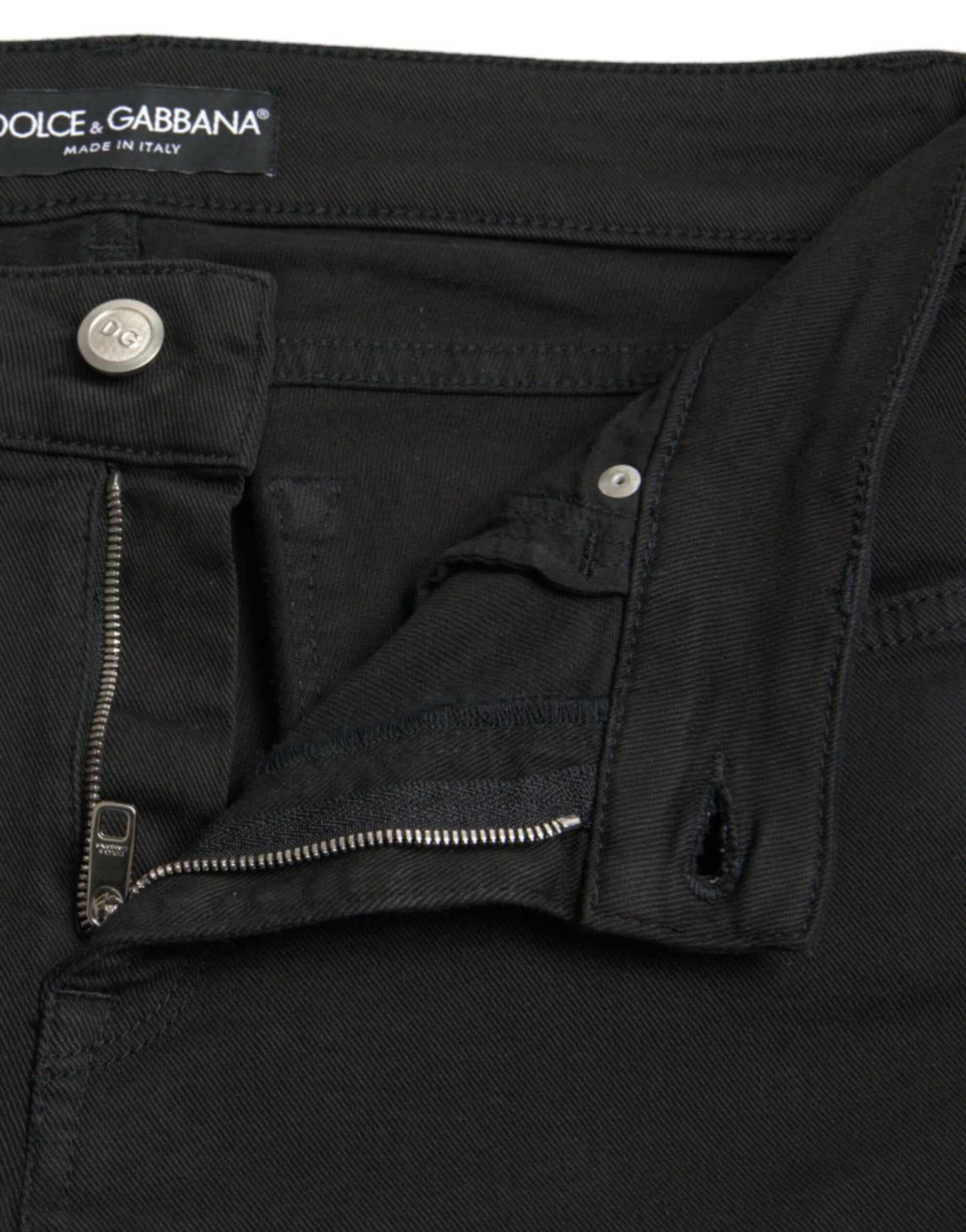 Dolce & Gabbana Elegant black mid-rise stretch jeans