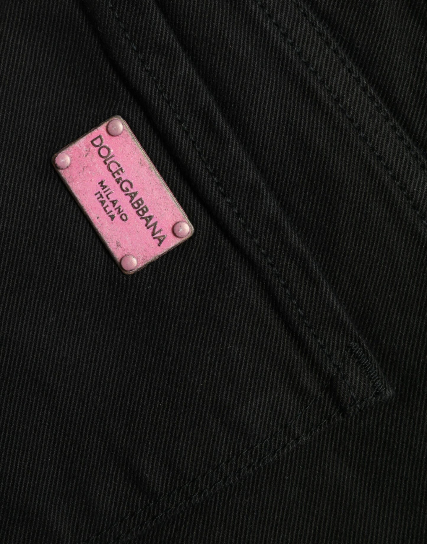 Dolce & Gabbana Elegant black mid-rise stretch jeans