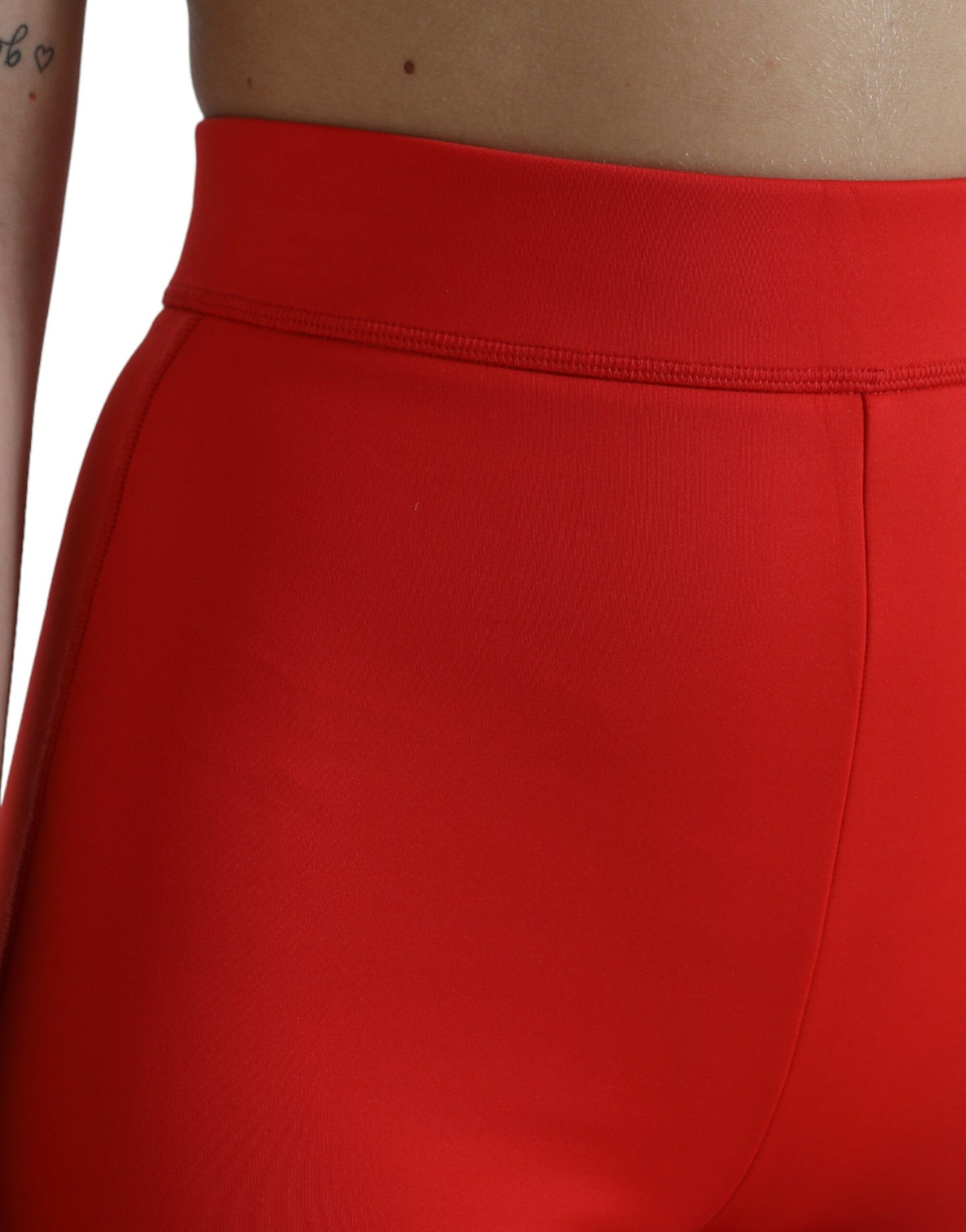 Dolce & Gabbana Elegant Red High Waist Leggings