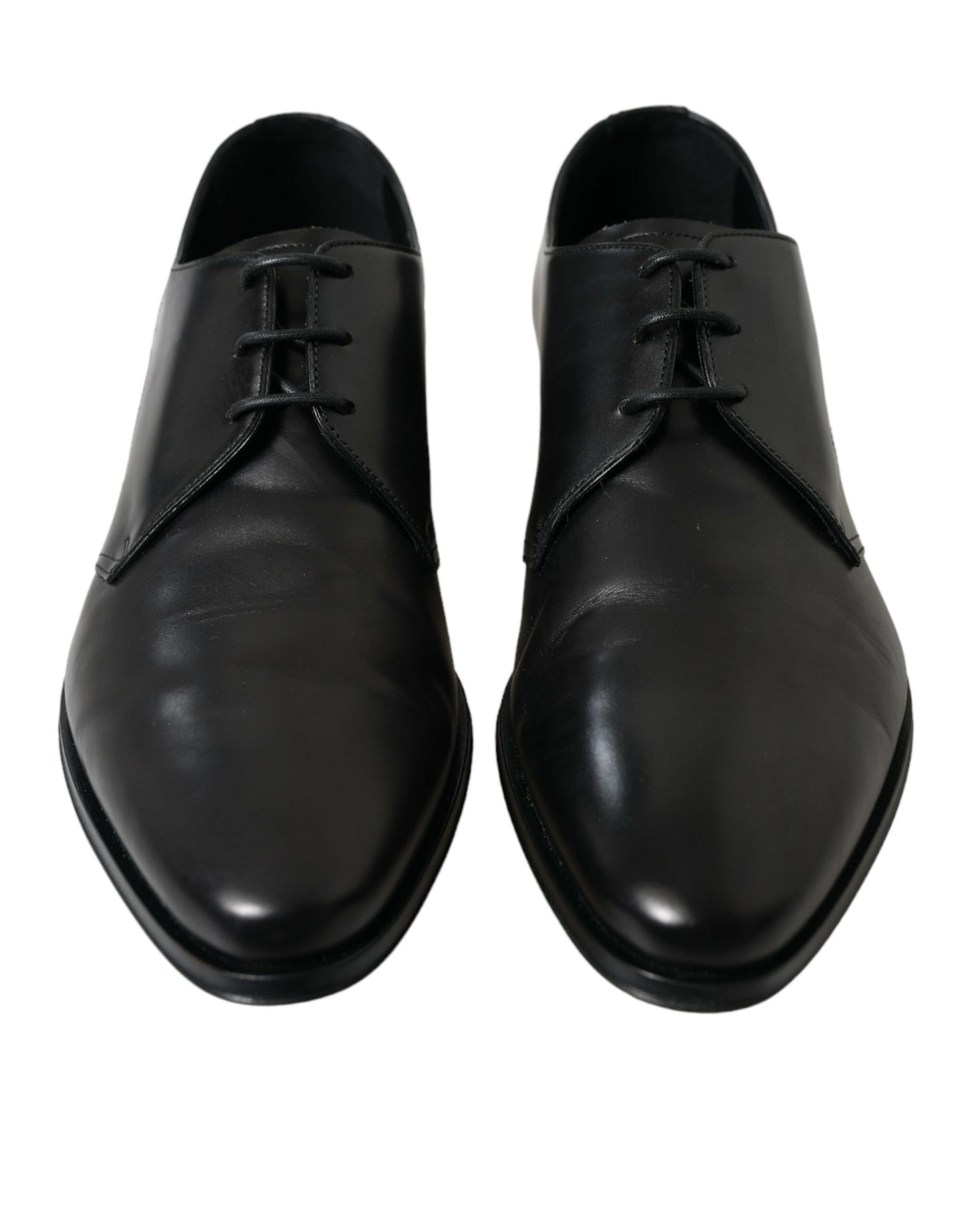 Dolce & Gabbana Schwarze Leder Schnürschuhe Formal Derby Dress Schuhe