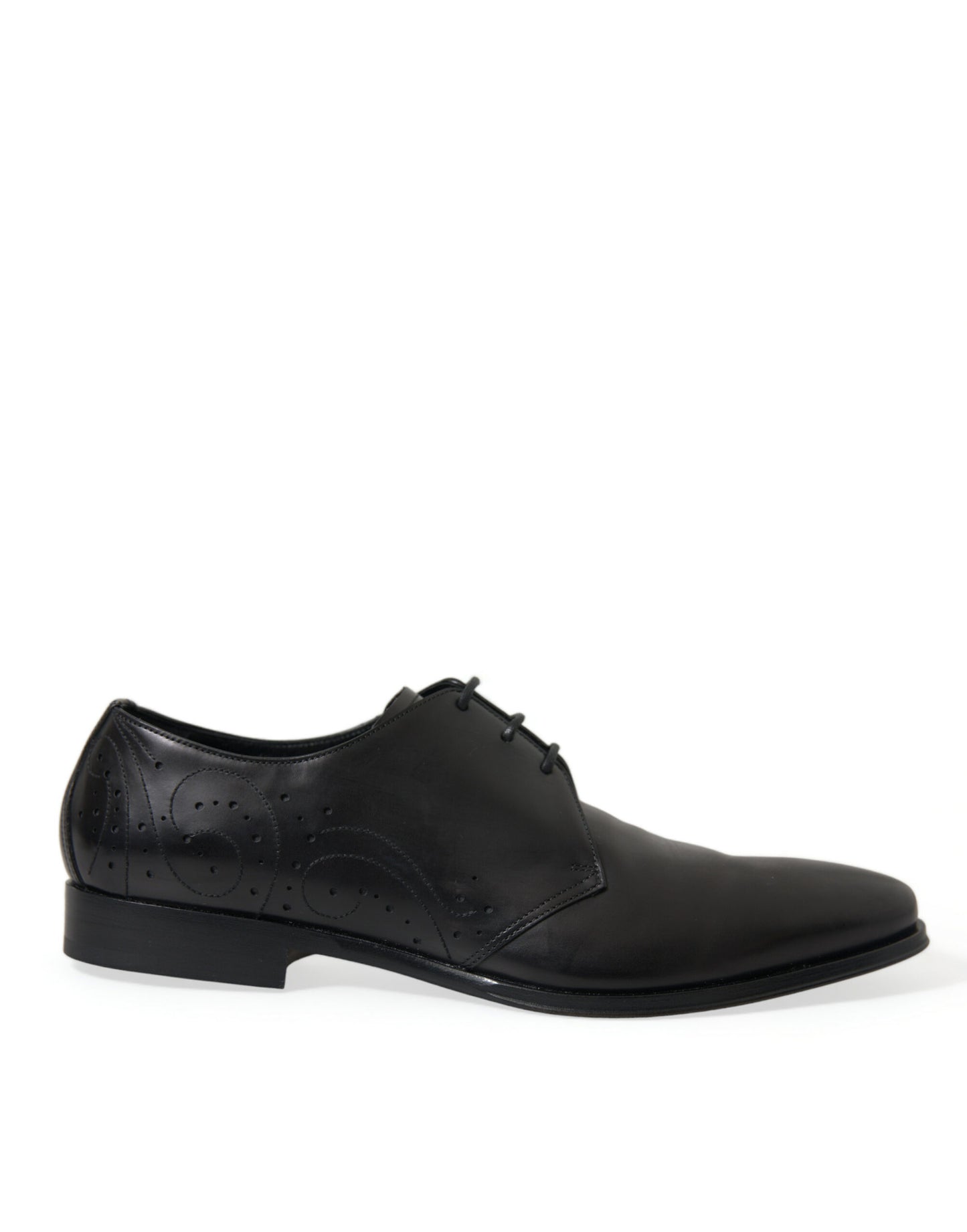 Dolce & Gabbana Schwarze Leder Schnürschuhe Formal Derby Dress Schuhe