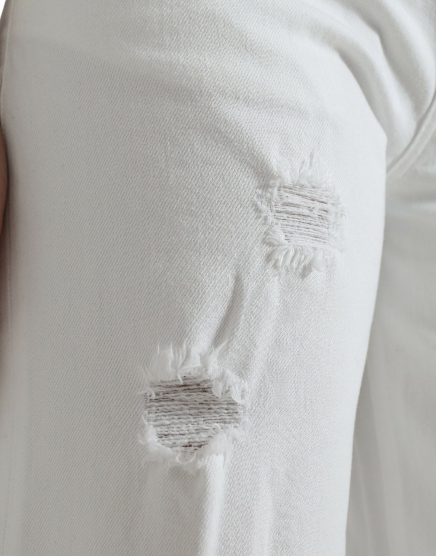 Dolce & Gabbana Elegant white denim mid-waist jeans