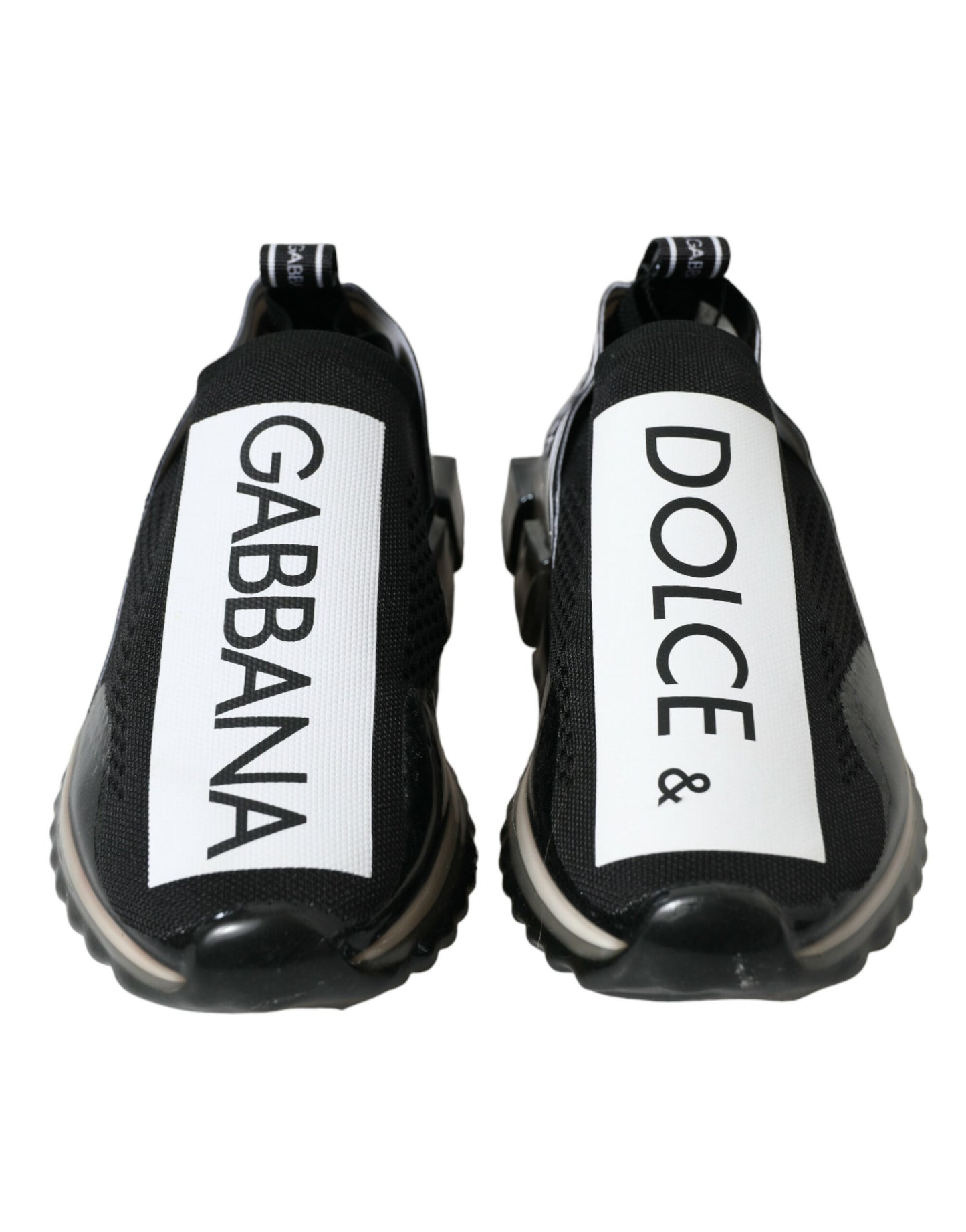 Dolce & Gabbana Schwarz Weiß Slip On Sneakers Sorrento Schuhe