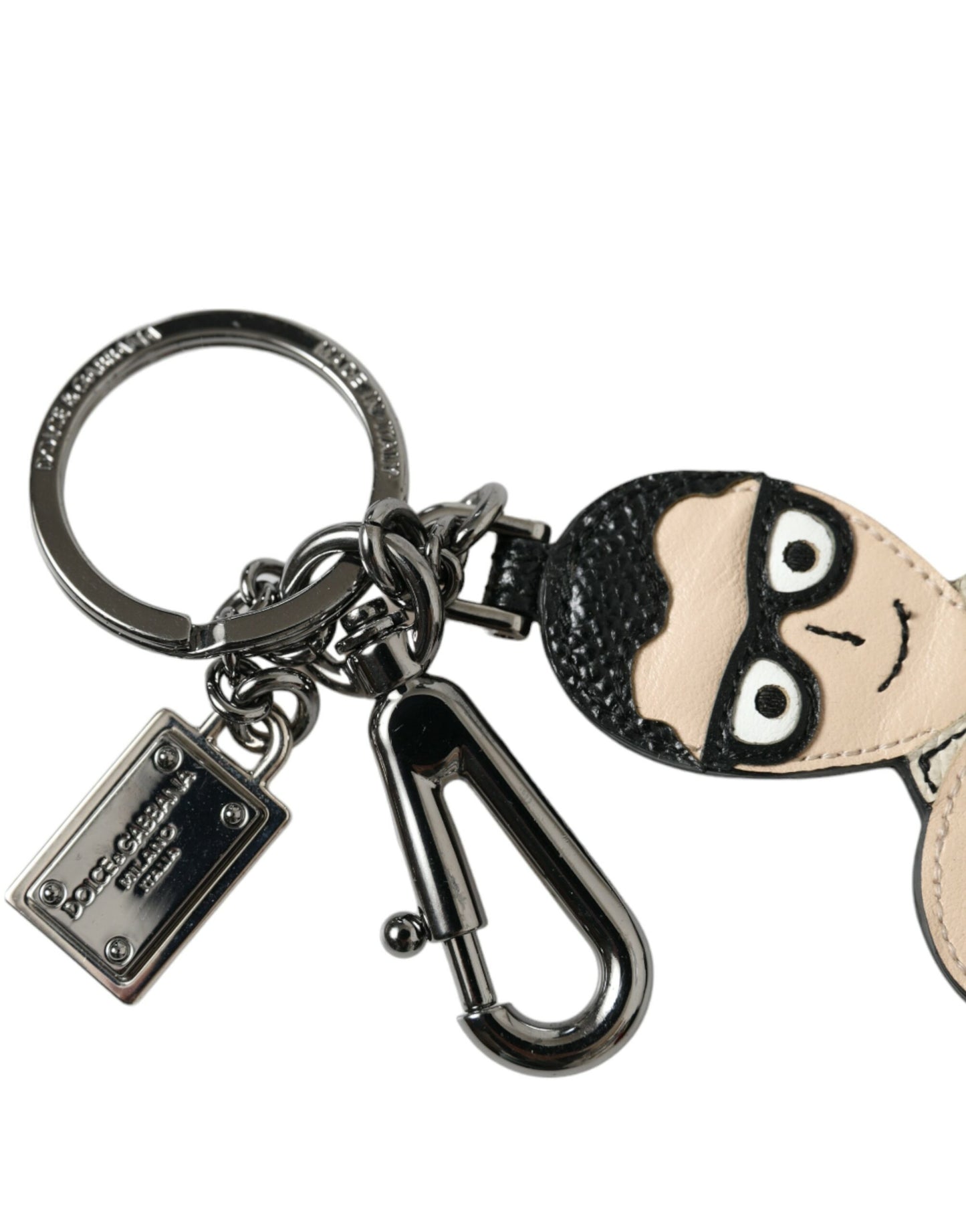Dolce & Gabbana Leder Dominico Stefano #DGFAMILY Logo-Schlüsselanhänger