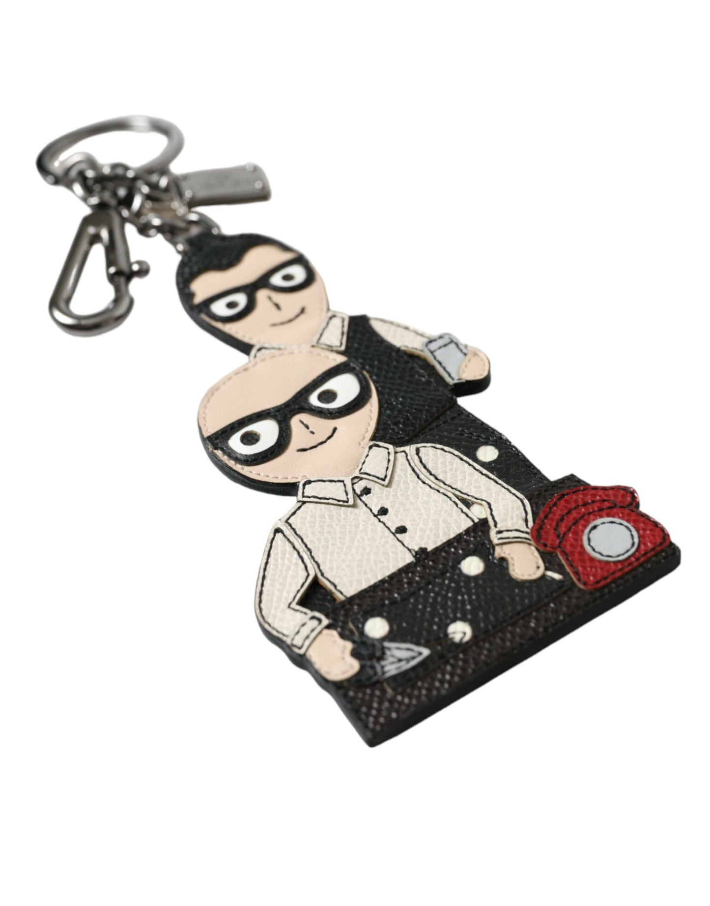 Dolce & Gabbana Leder Dominico Stefano #DGFAMILY Logo-Schlüsselanhänger