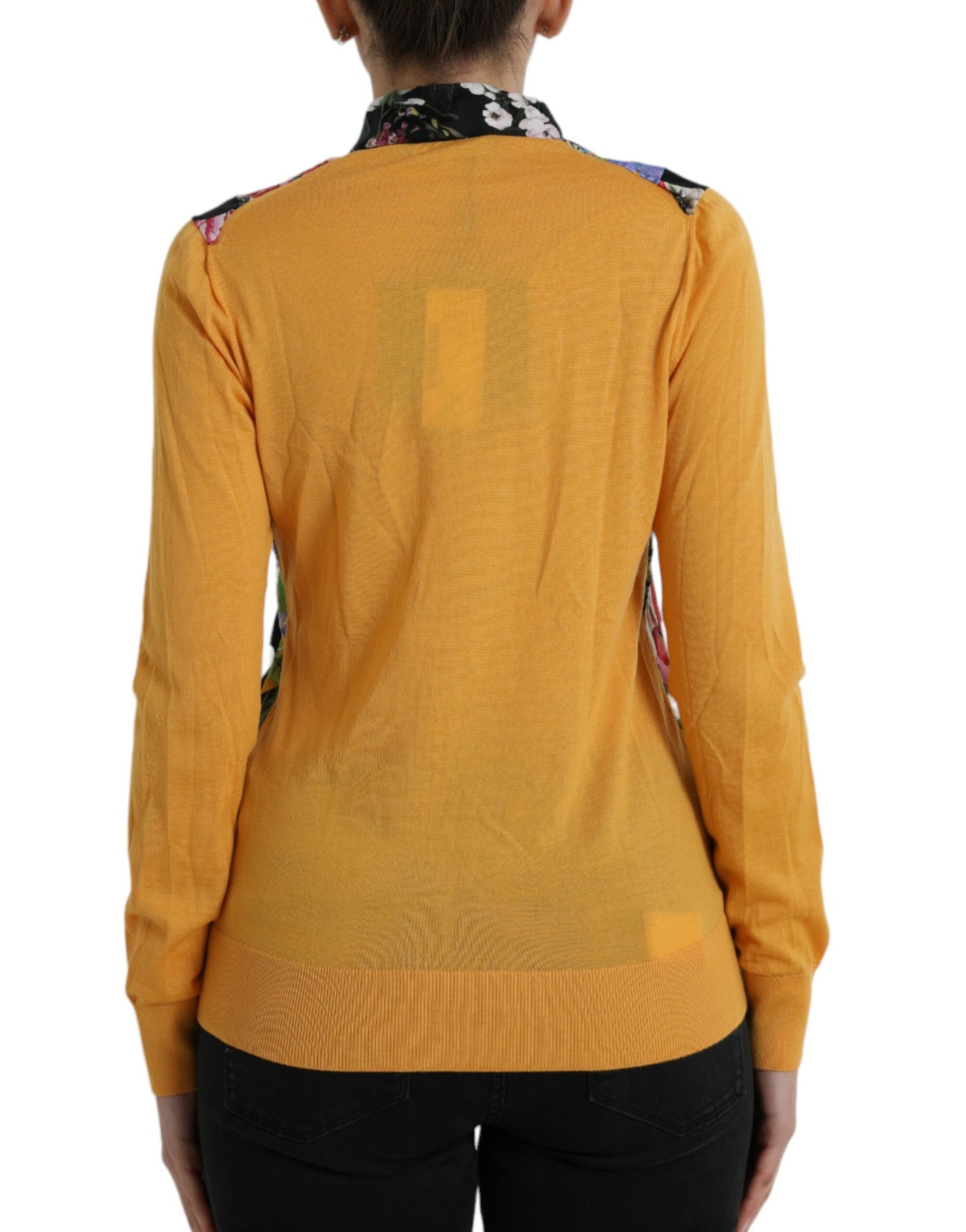 Dolce & Gabbana Mehrfarbiger Patchwork-Henley-Pullover aus Kaschmir