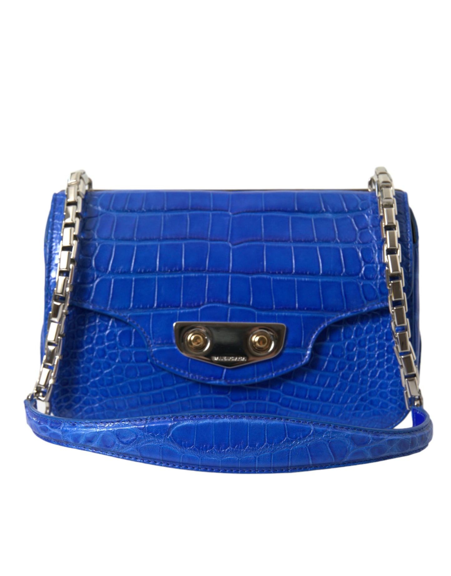 Balenciaga Blaue Exotische Leder Neo Klassische Geldbörse Umhängetasche Handtasche