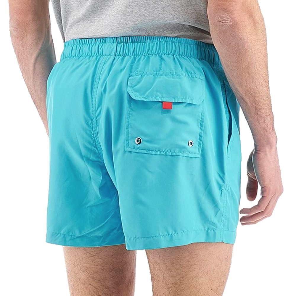 La Martina Hellblaue Polyester-Badehose für Männer