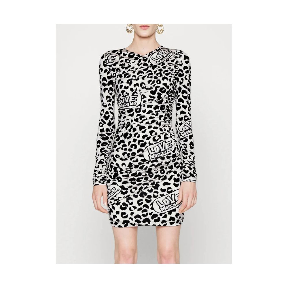Love Moschino White Viscose Women's Dress