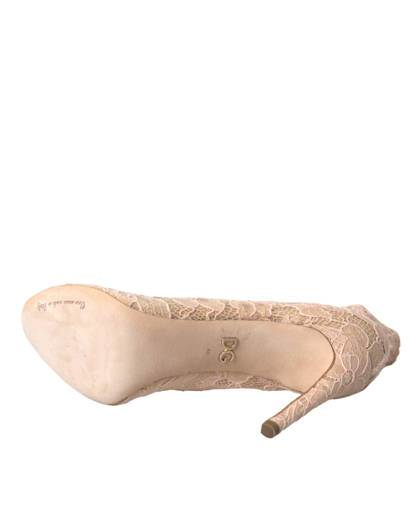 Dolce & Gabbana Beige Stretch Taormina Lace-Up Boots Shoes