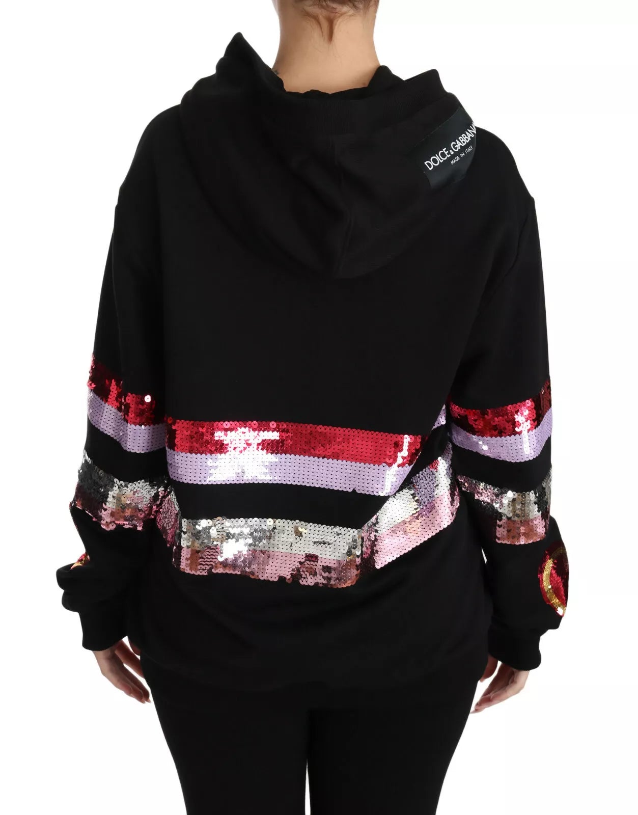 Dolce & Gabbana DG Pailletten Pullover mit Kapuze