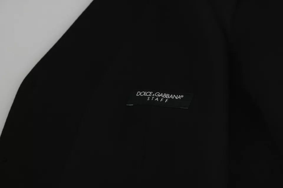 Dolce & Gabbana Black Wool Stretch Vest Formal Dress Vest