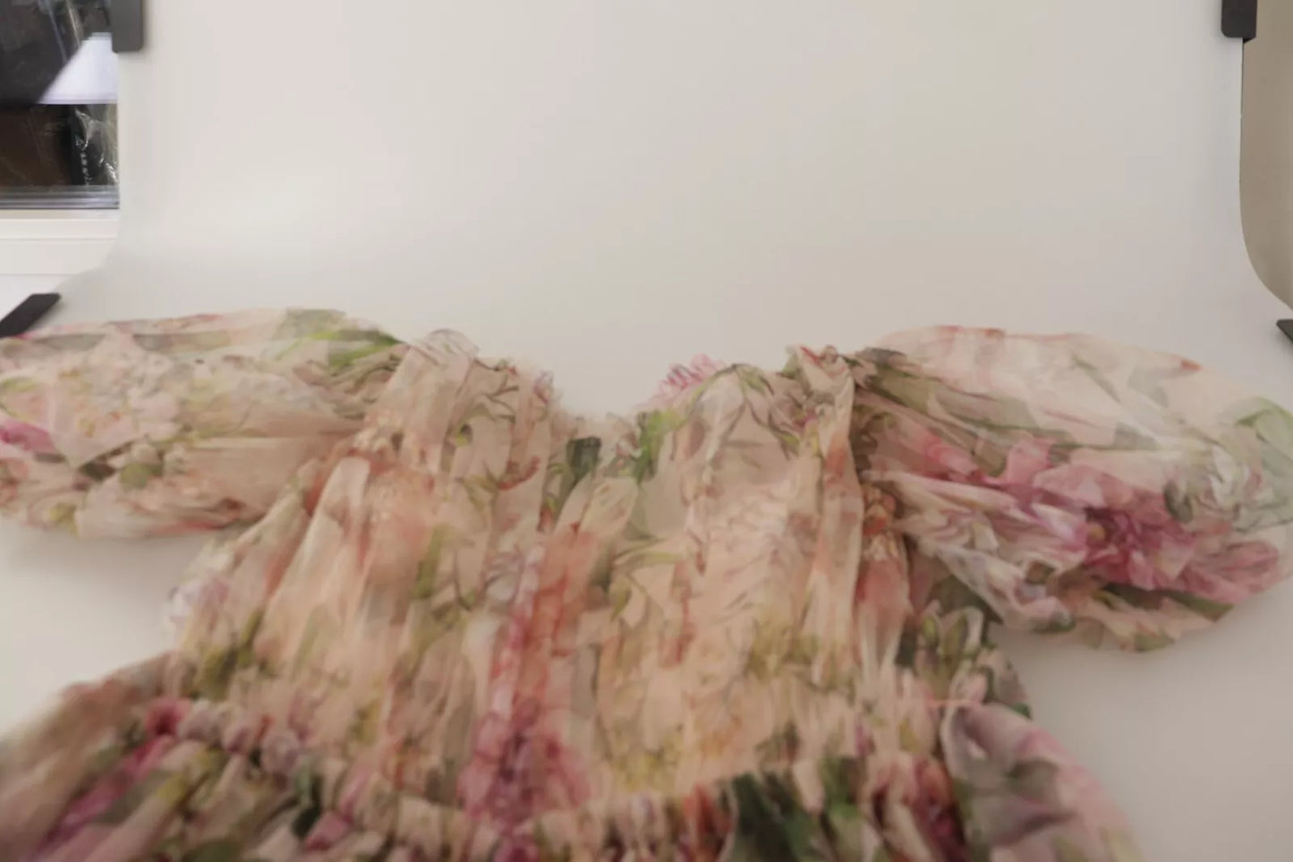 Dolce & Gabbana Long maxi dress with floral print in multicolor