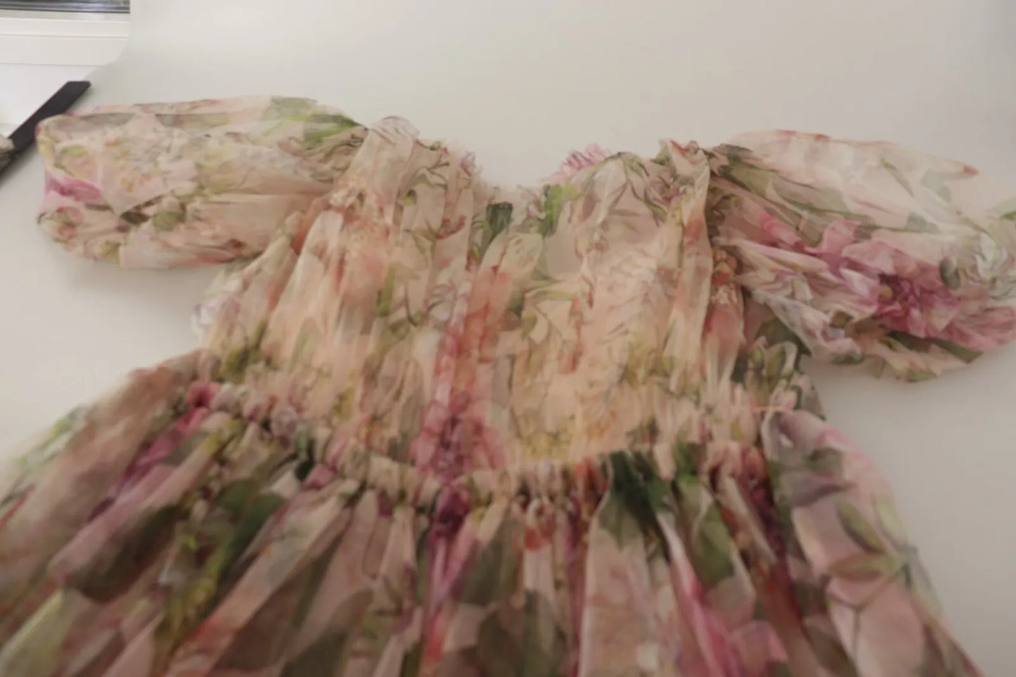 Dolce & Gabbana Long maxi dress with floral print in multicolor