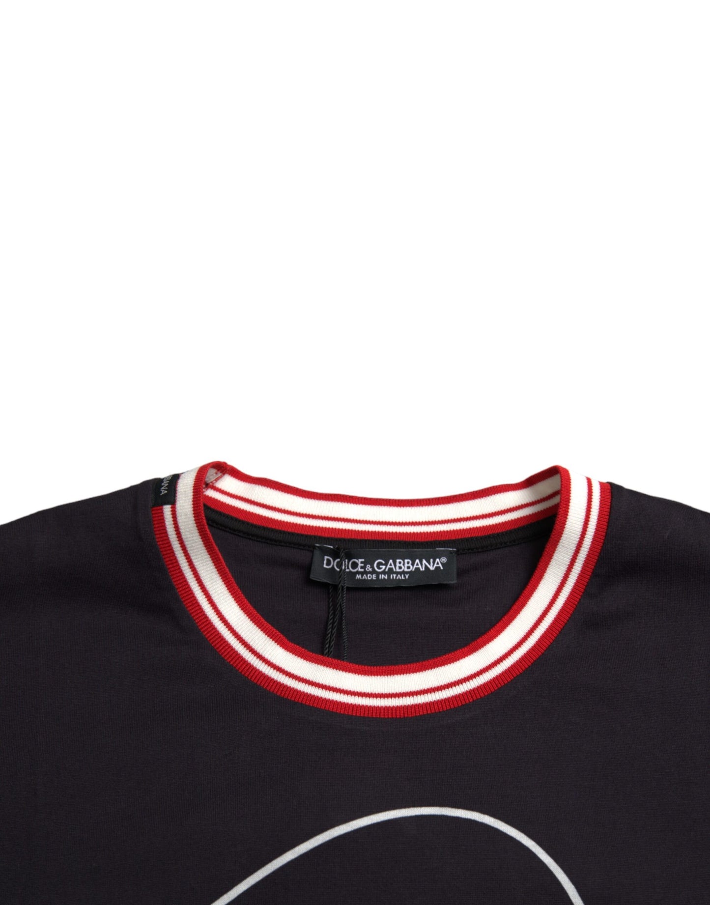 Dolce & Gabbana Black Cotton T-Shirt 2019 Year of the Pig