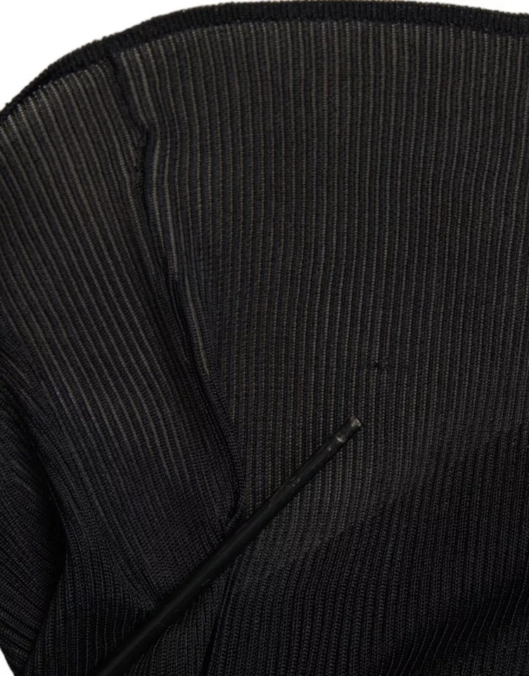 Dolce & Gabbana Schwarzer Viskose-Rollkragenpullover