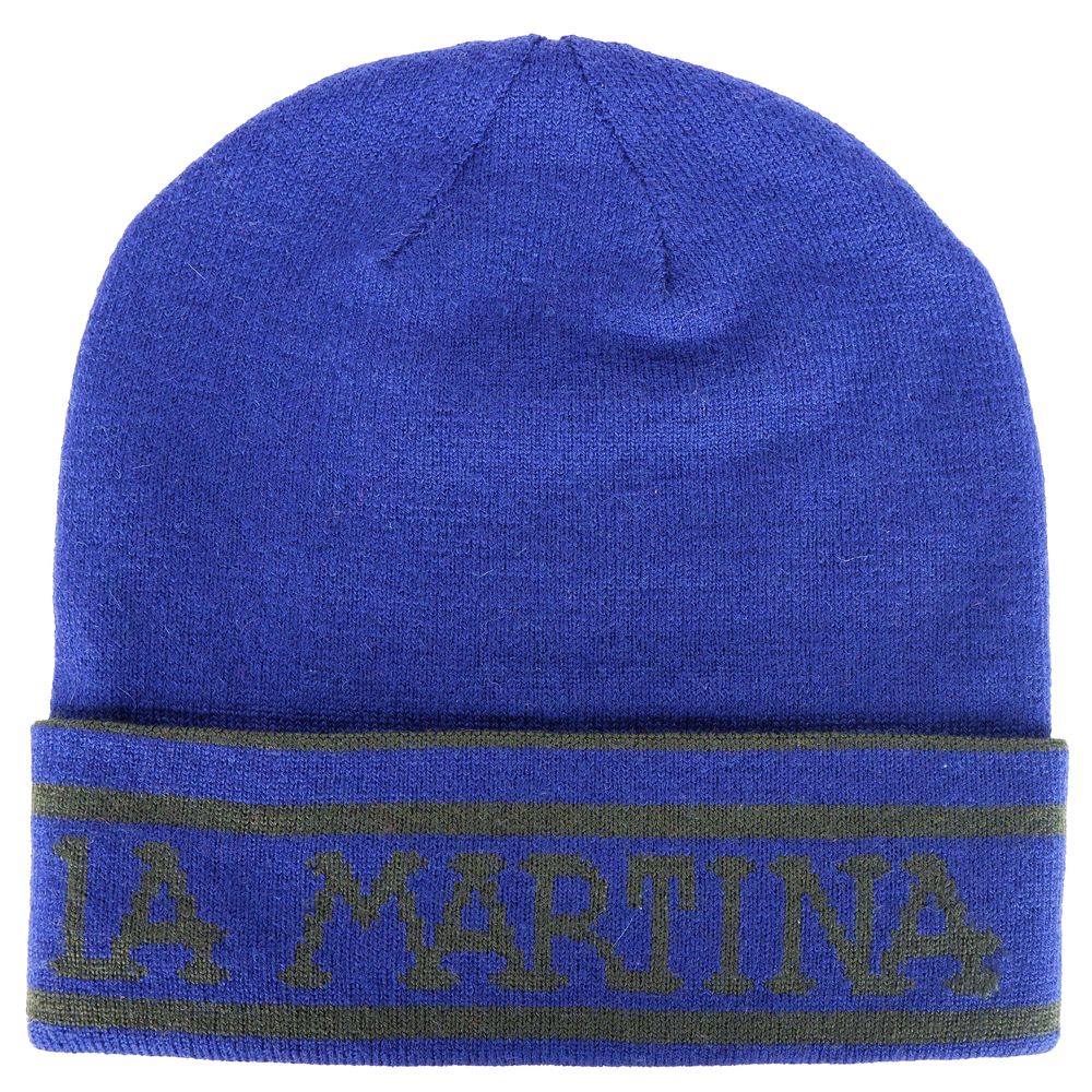 La Martina Blue Acrylic Hats & Caps