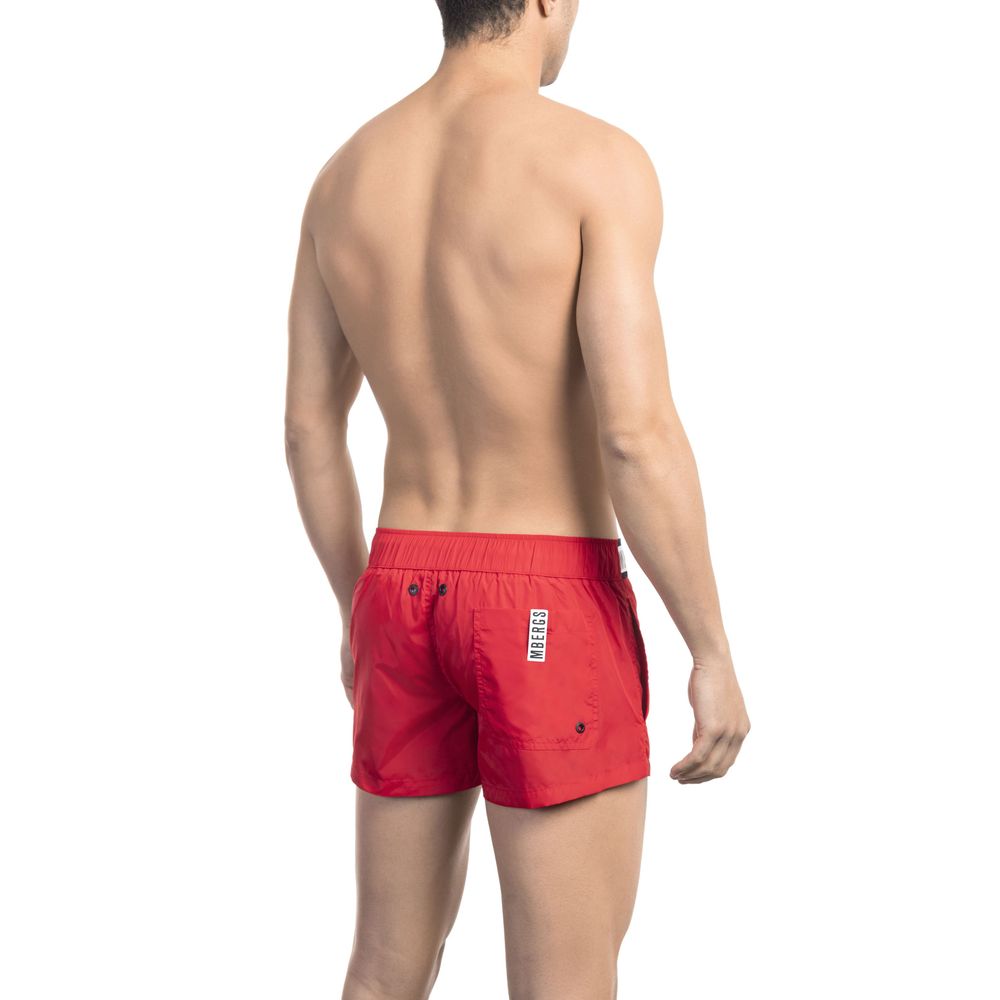 Bikkembergs Rote Polyamid Herren Badeshorts