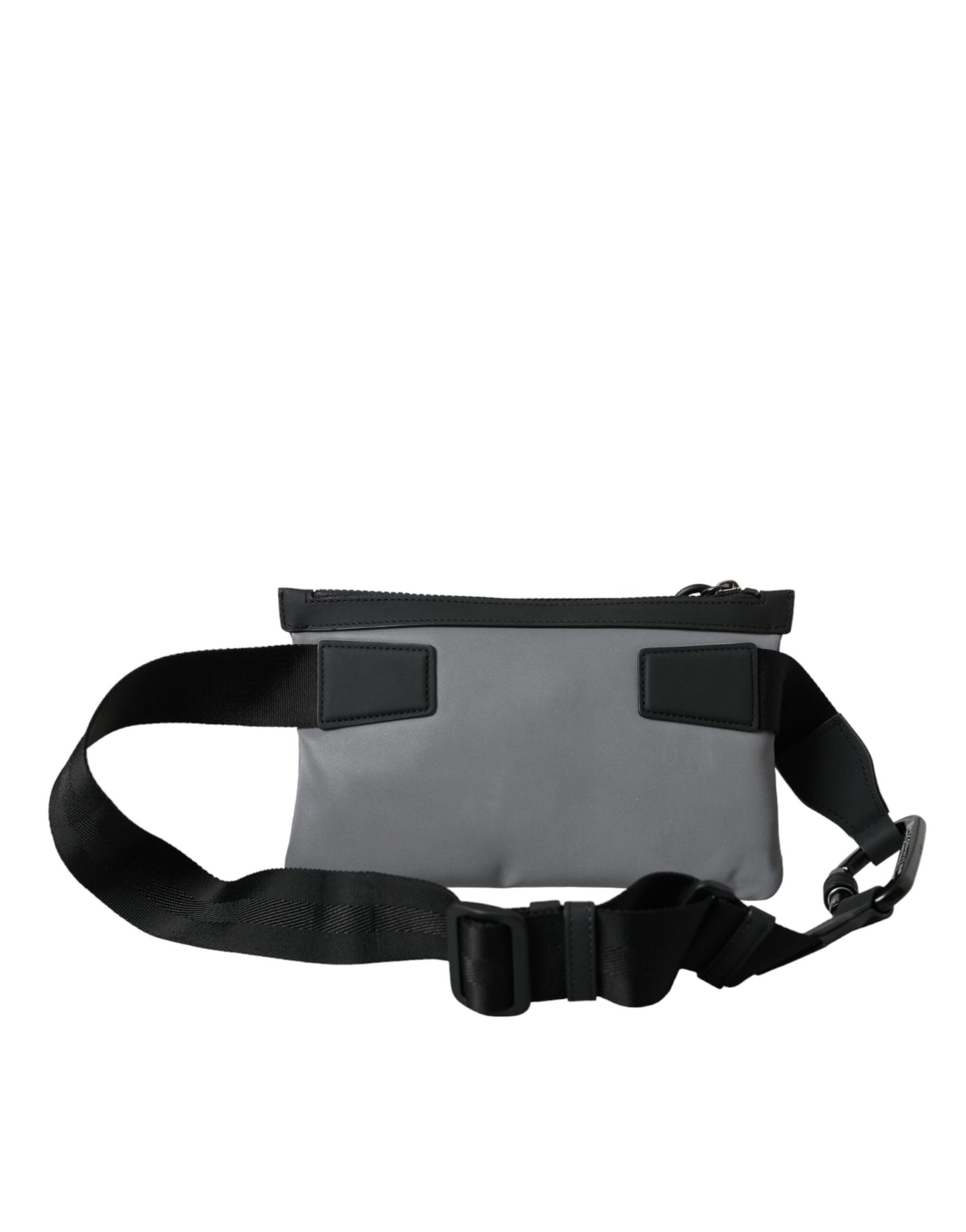 Dolce & Gabbana Grey Neoprene Logo Zip Waist Belt Pack Bum Bag Pouch