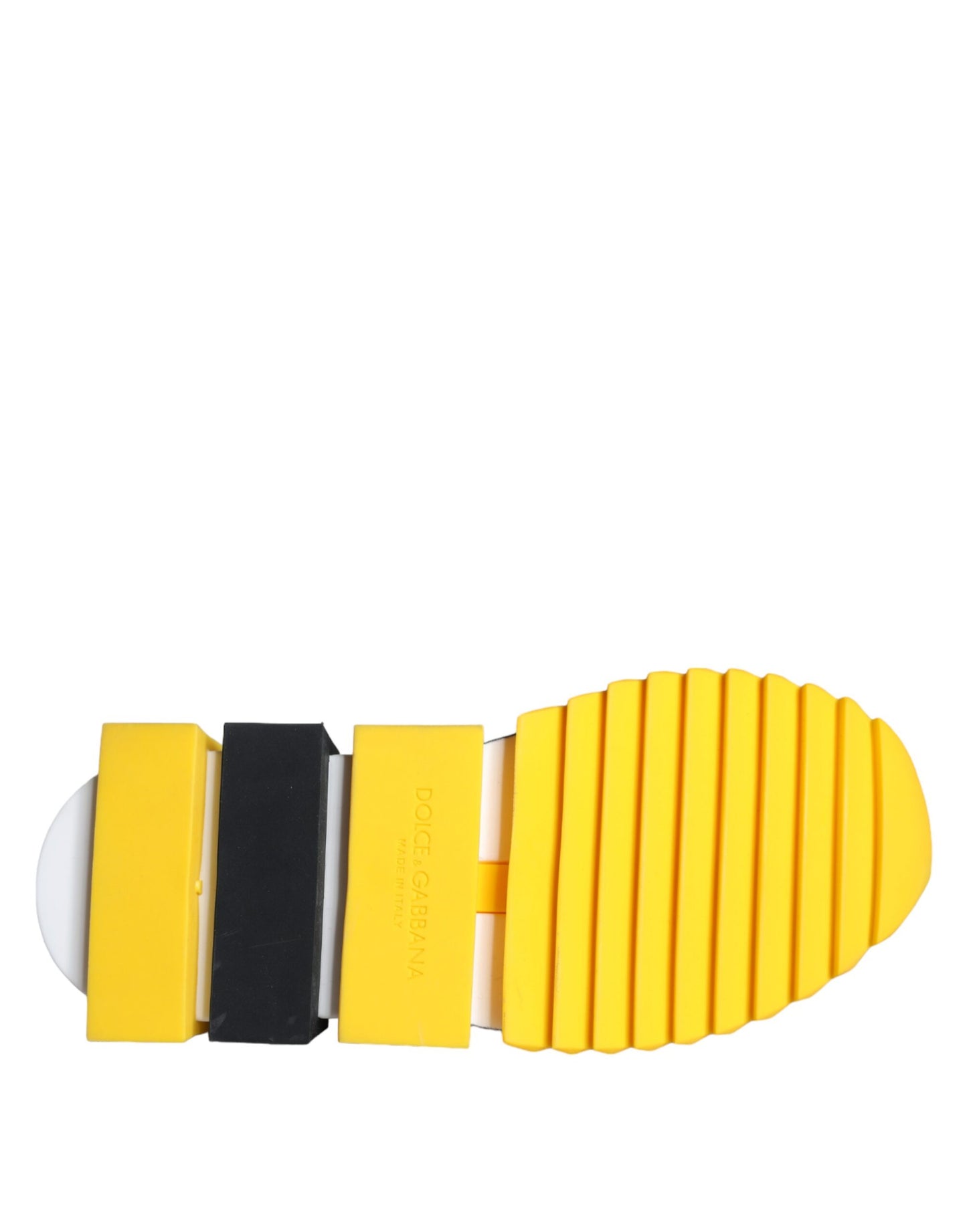 Dolce & Gabbana Yellow Sorrento Crystals Sneakers Women Shoes