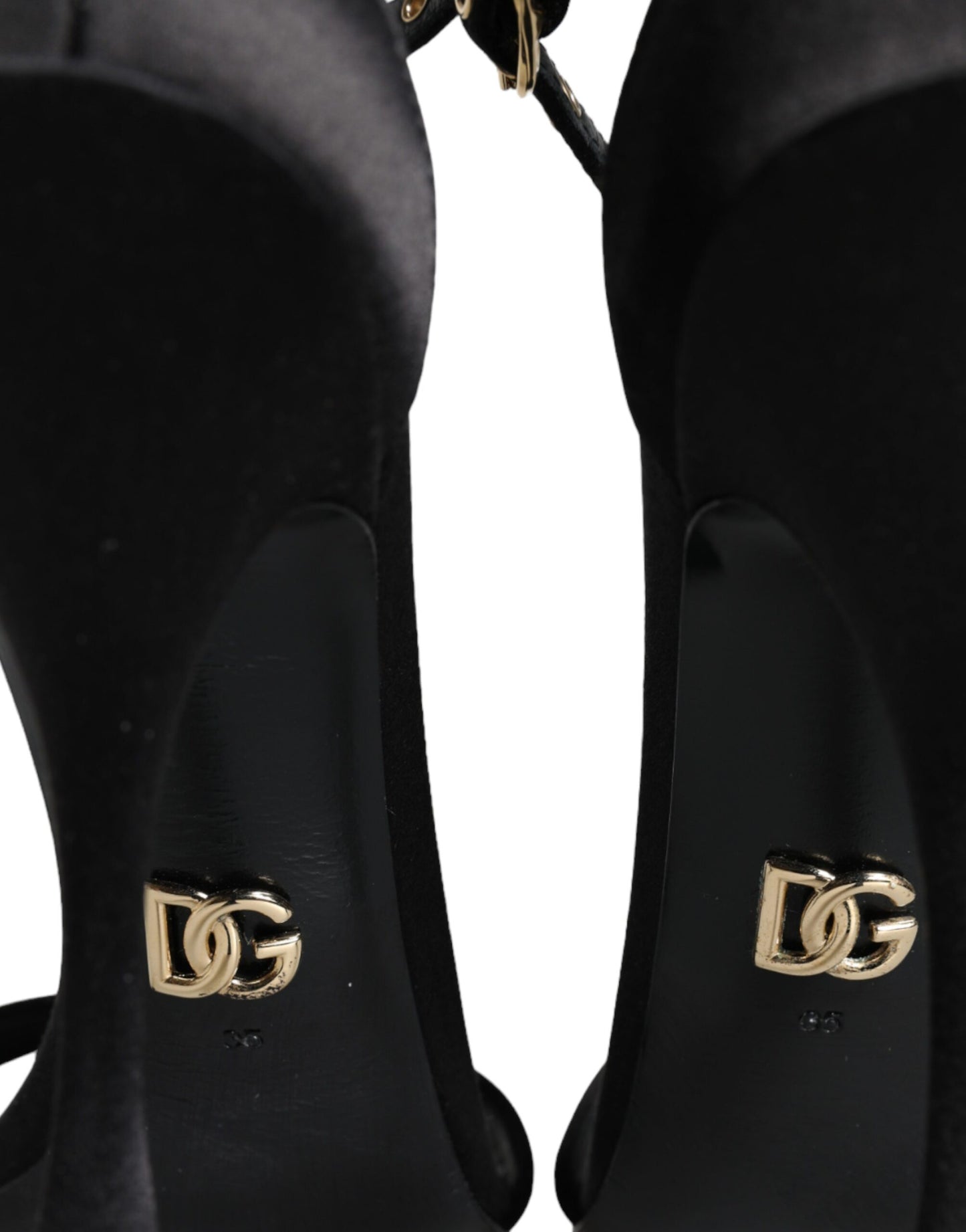 Dolce & Gabbana Black KEIRA Heels Strappy Sandals Shoes