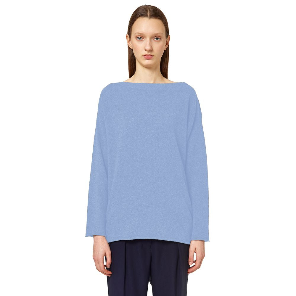 Alpha Studio Hellblauer Kaschmirpullover für Frauen