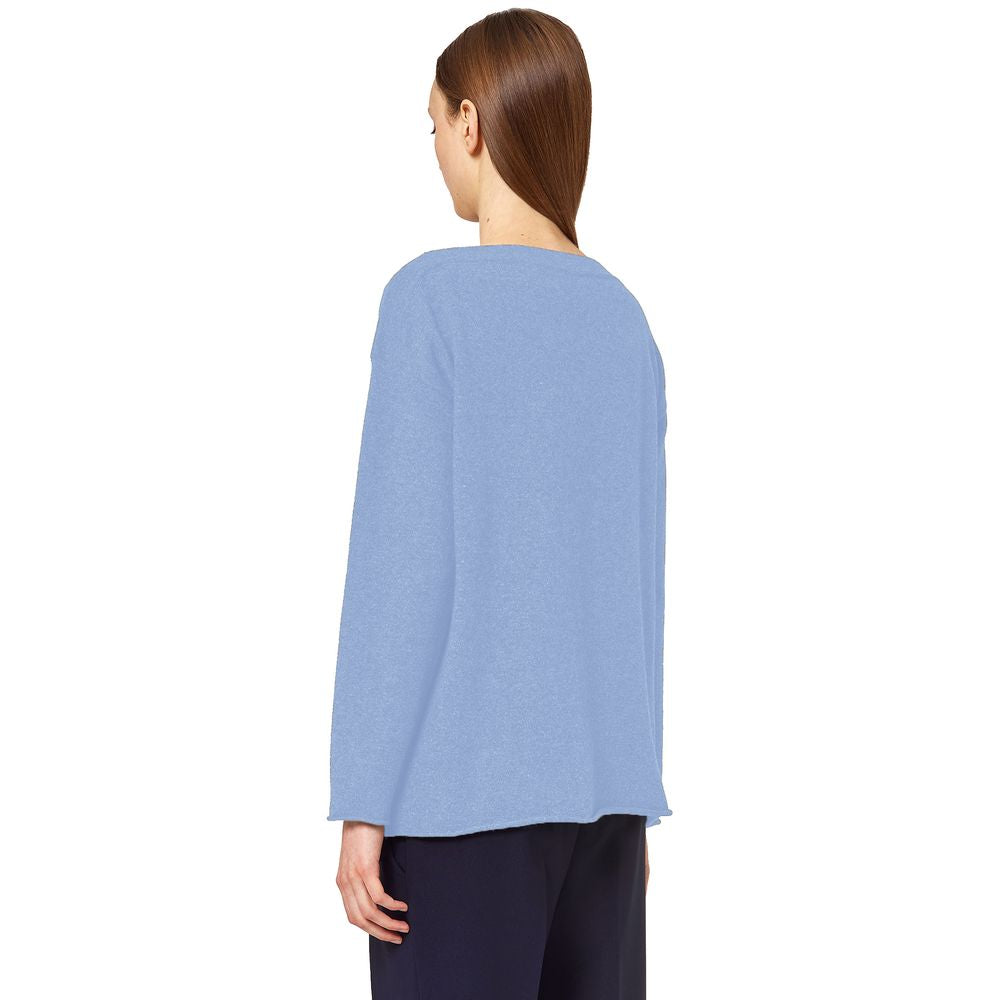 Alpha Studio Hellblauer Kaschmirpullover für Frauen