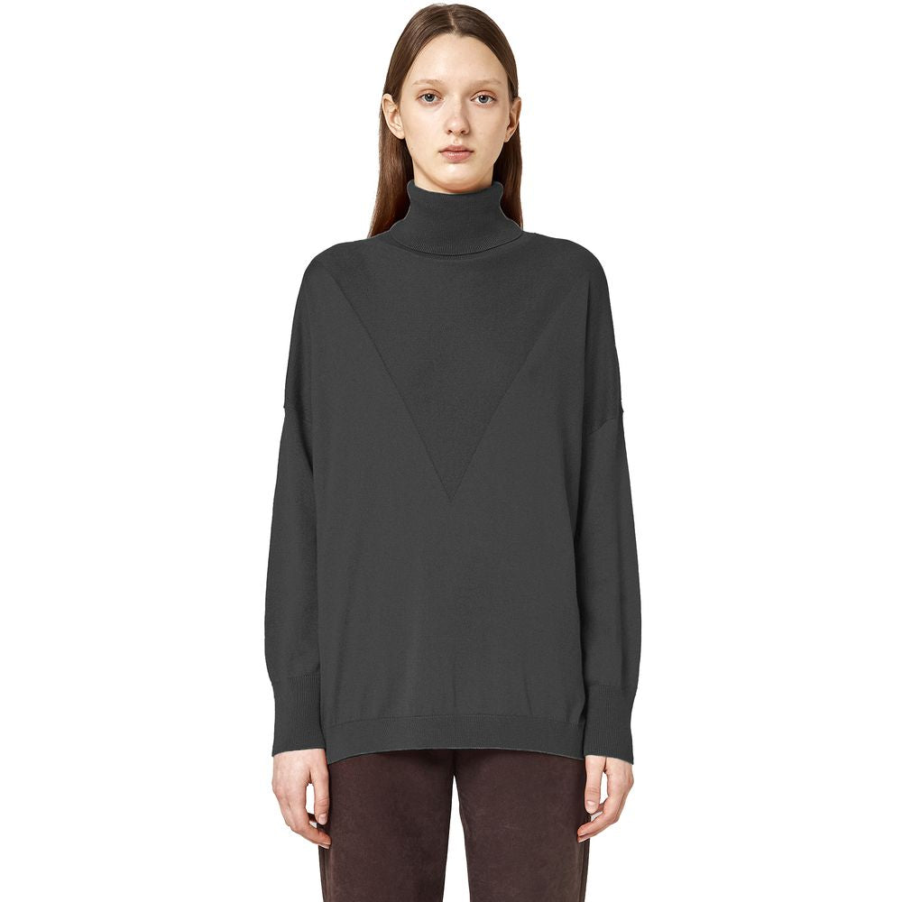 Alpha Studio Grauer Seidenpullover