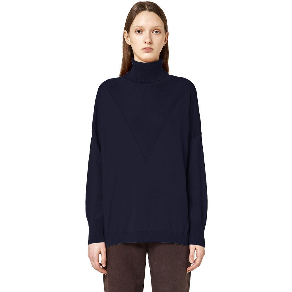 Alpha Studio Blauer Seidenpullover