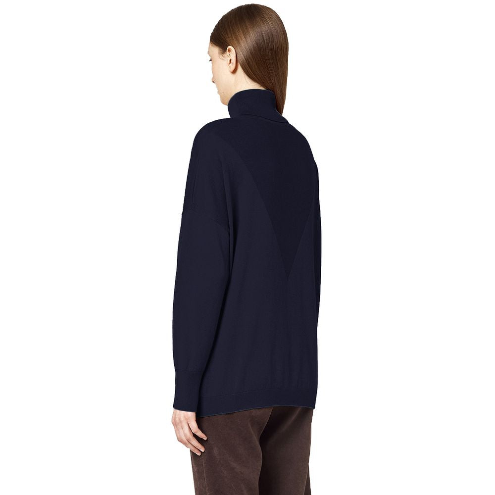 Alpha Studio Blauer Seidenpullover