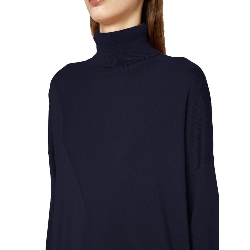 Alpha Studio Blauer Seidenpullover