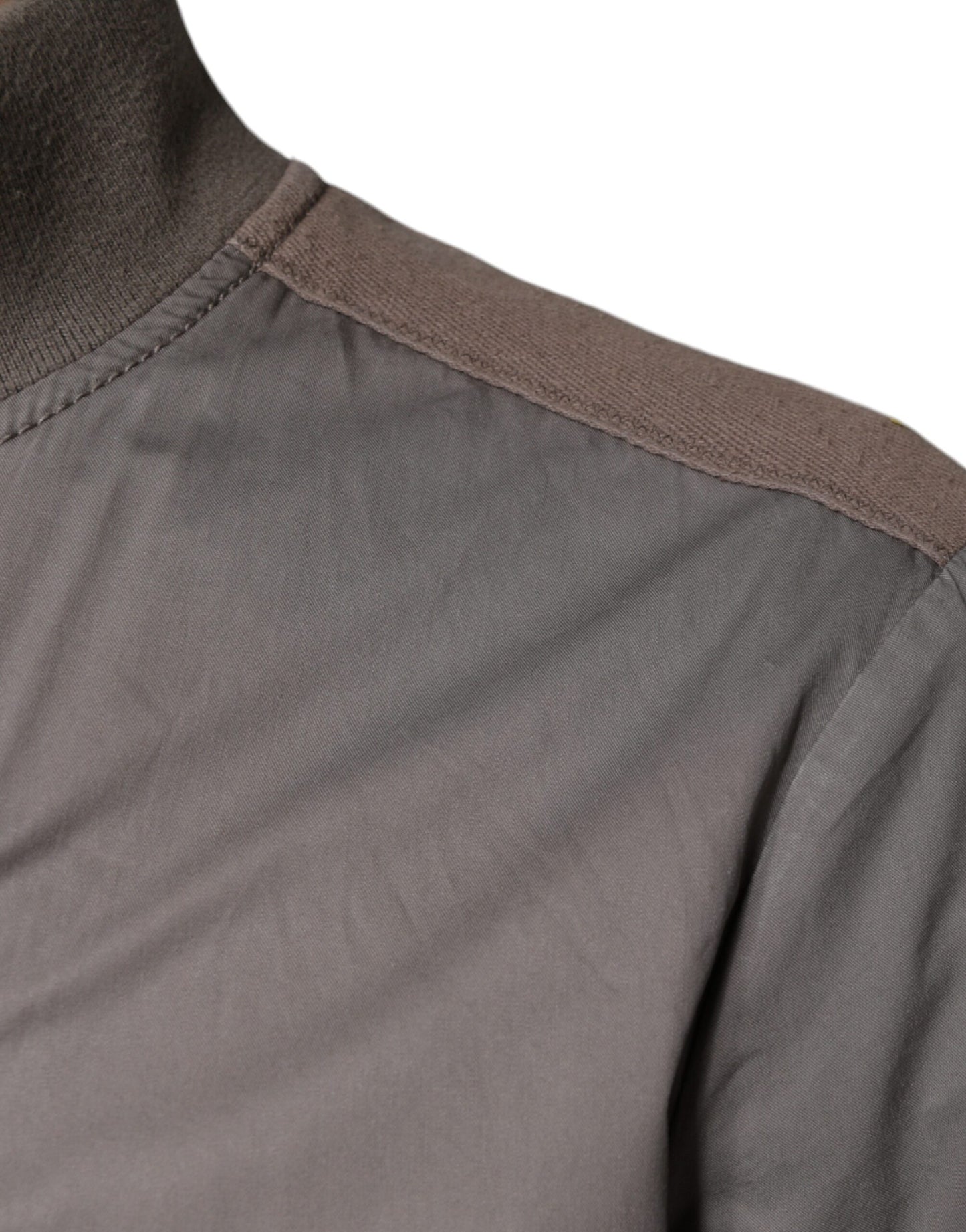 Armani Jeans Braune Bomberjacke mit Logo und Reißverschluss aus Baumwolle