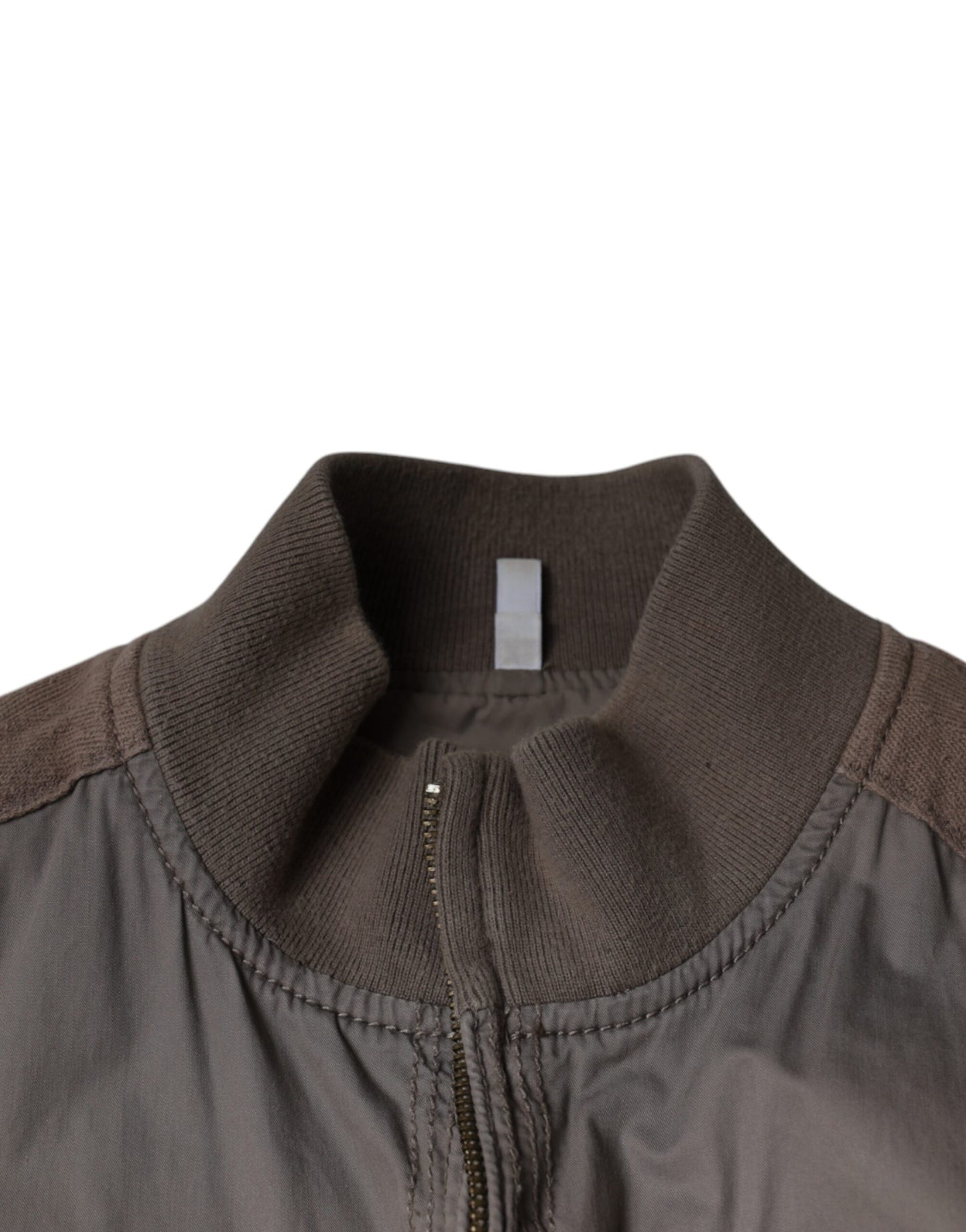 Armani Jeans Braune Bomberjacke mit Logo und Reißverschluss aus Baumwolle