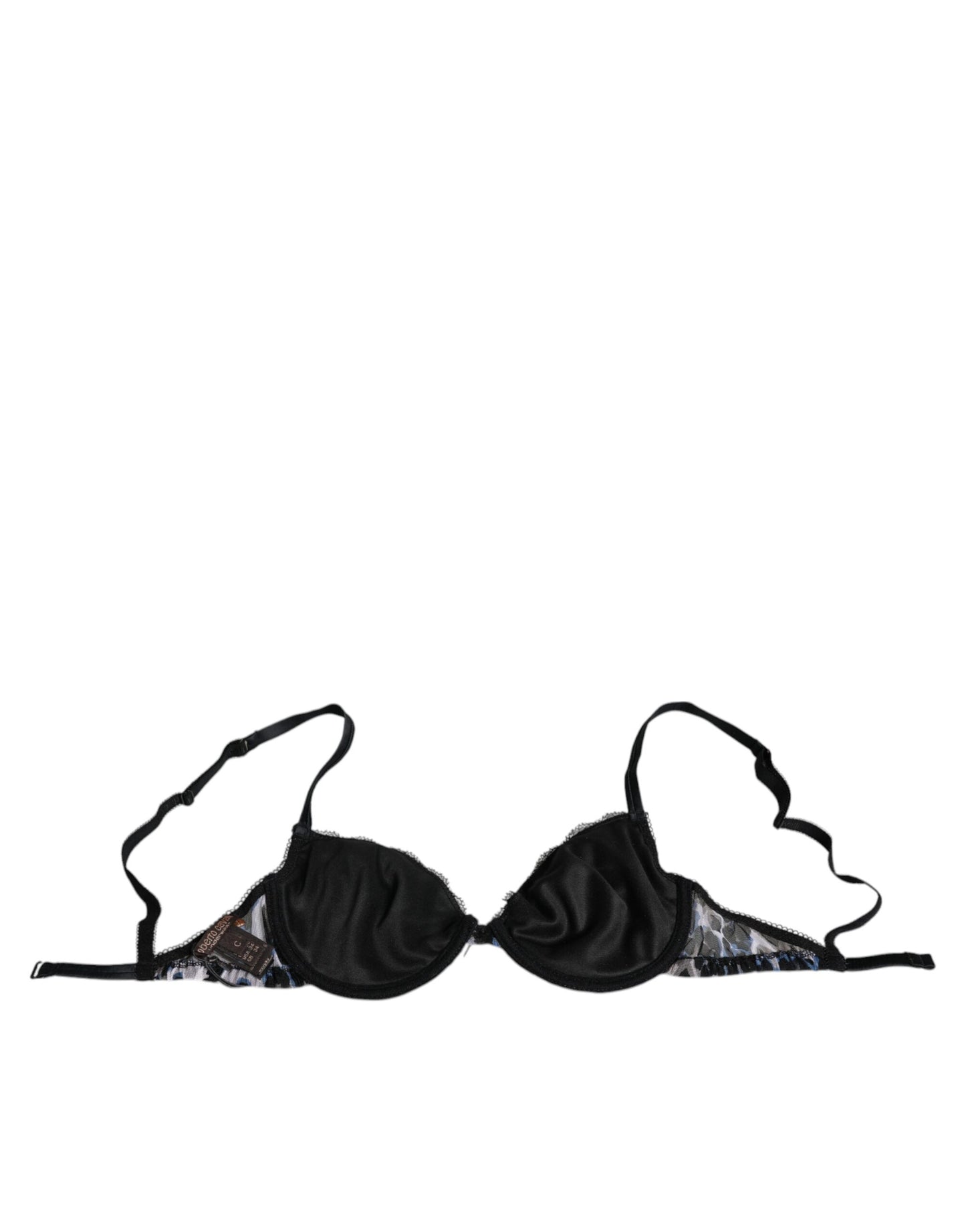 Roberto Cavalli Weißer Leopard Push Up Reggiseno BH Unterwäsche