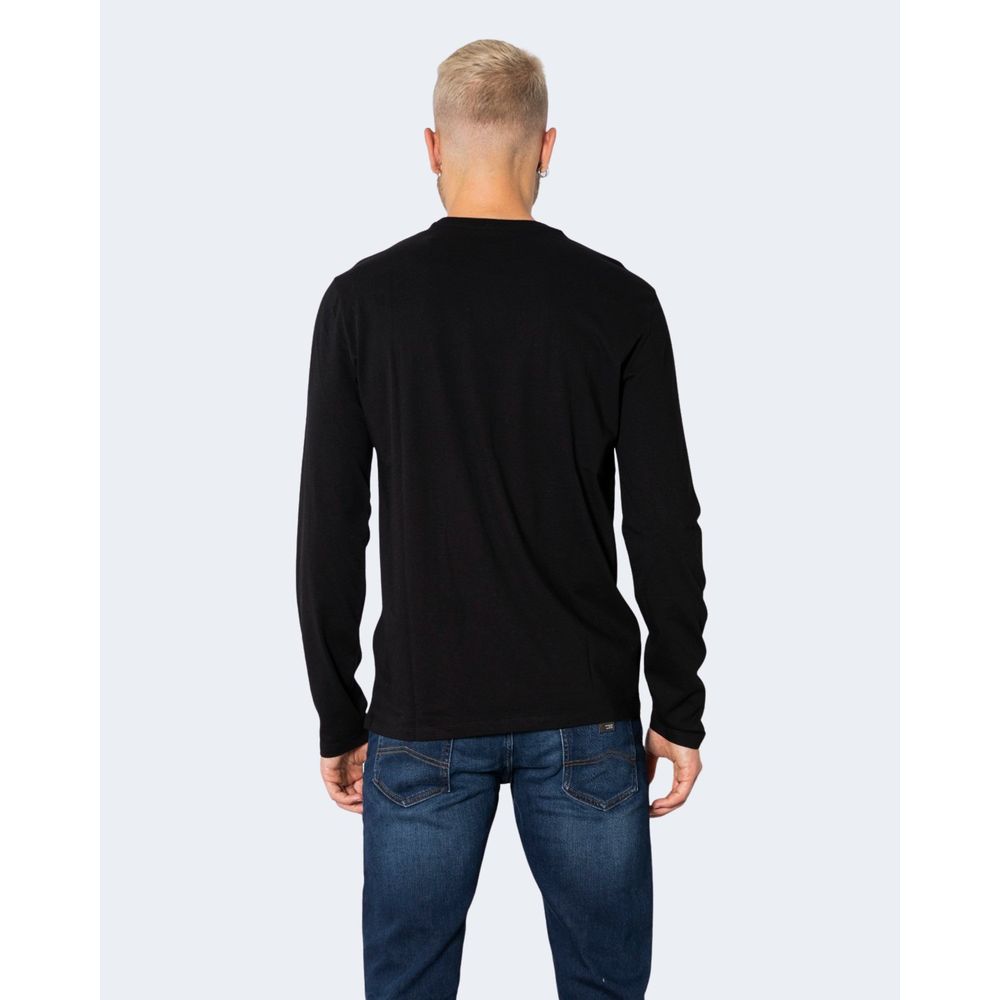 Armani Exchange Schwarzes Baumwoll-Langarmshirt
