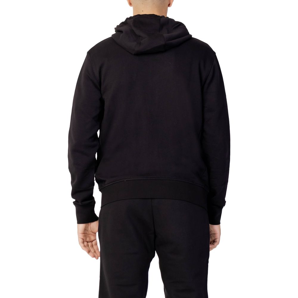 Armani Exchange Schwarzer Baumwoll-Kapuzenpulli